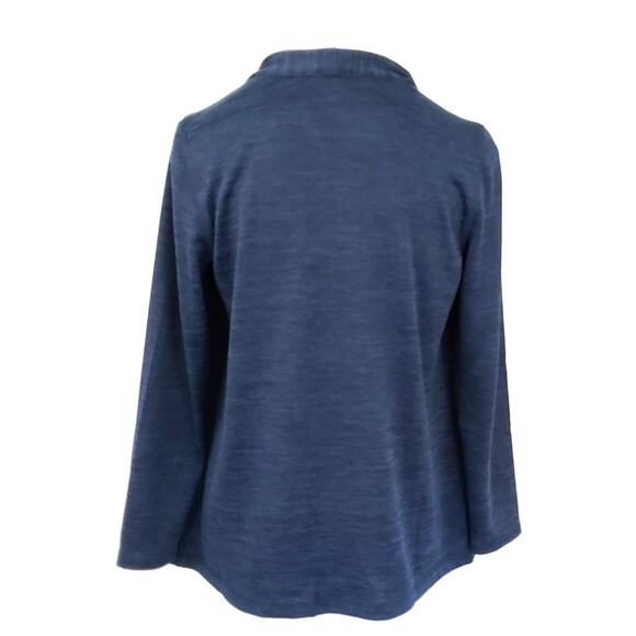 Talbots Navy, Red Open Front Cardigan Sweater SMALL Petite Layering  SP - Picture 2 of 7